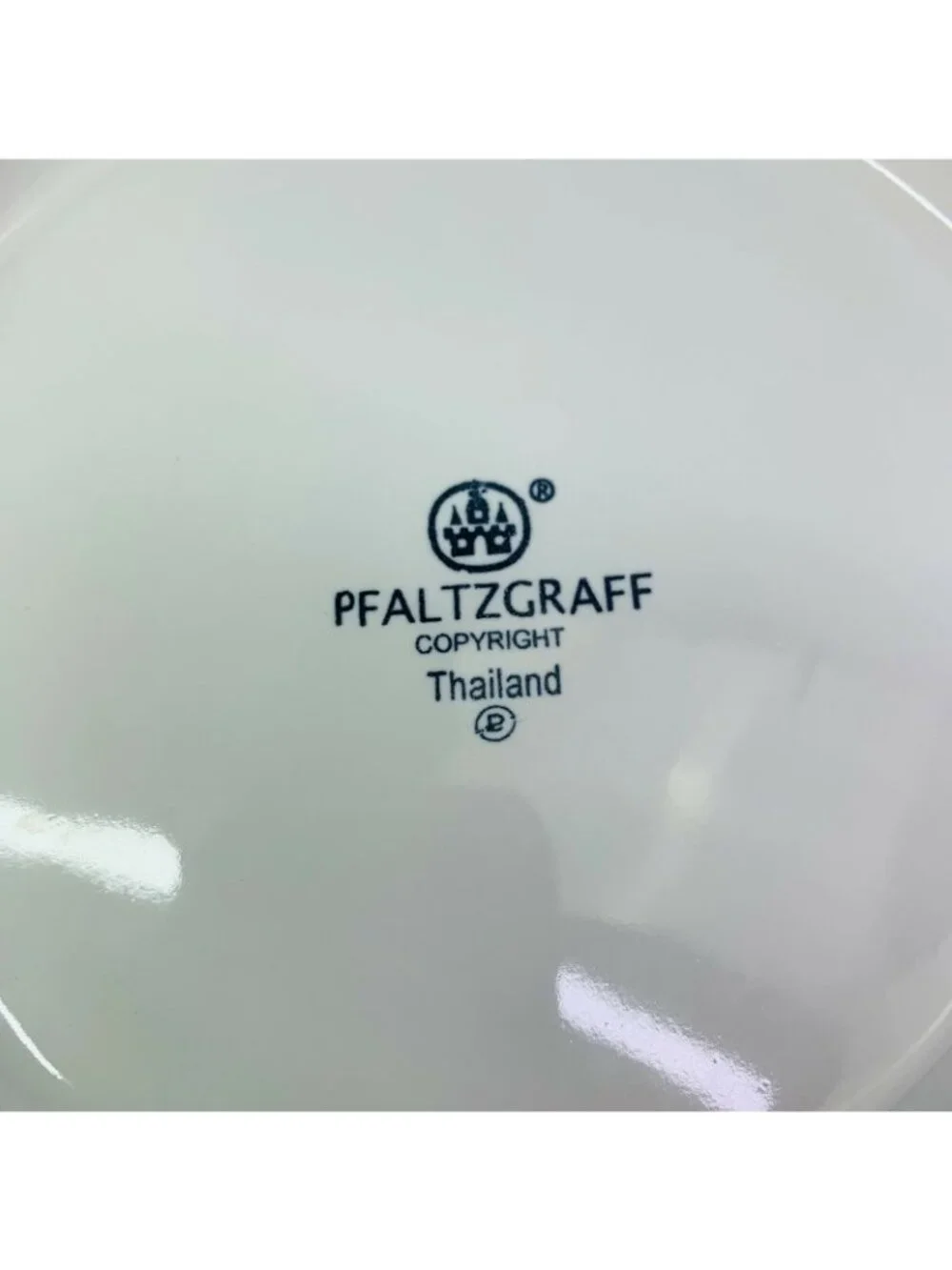 Pfaltzgraff SPHERE Charcoal Line Green Bands Smooth Rimmed Pasta Serving Bowl
